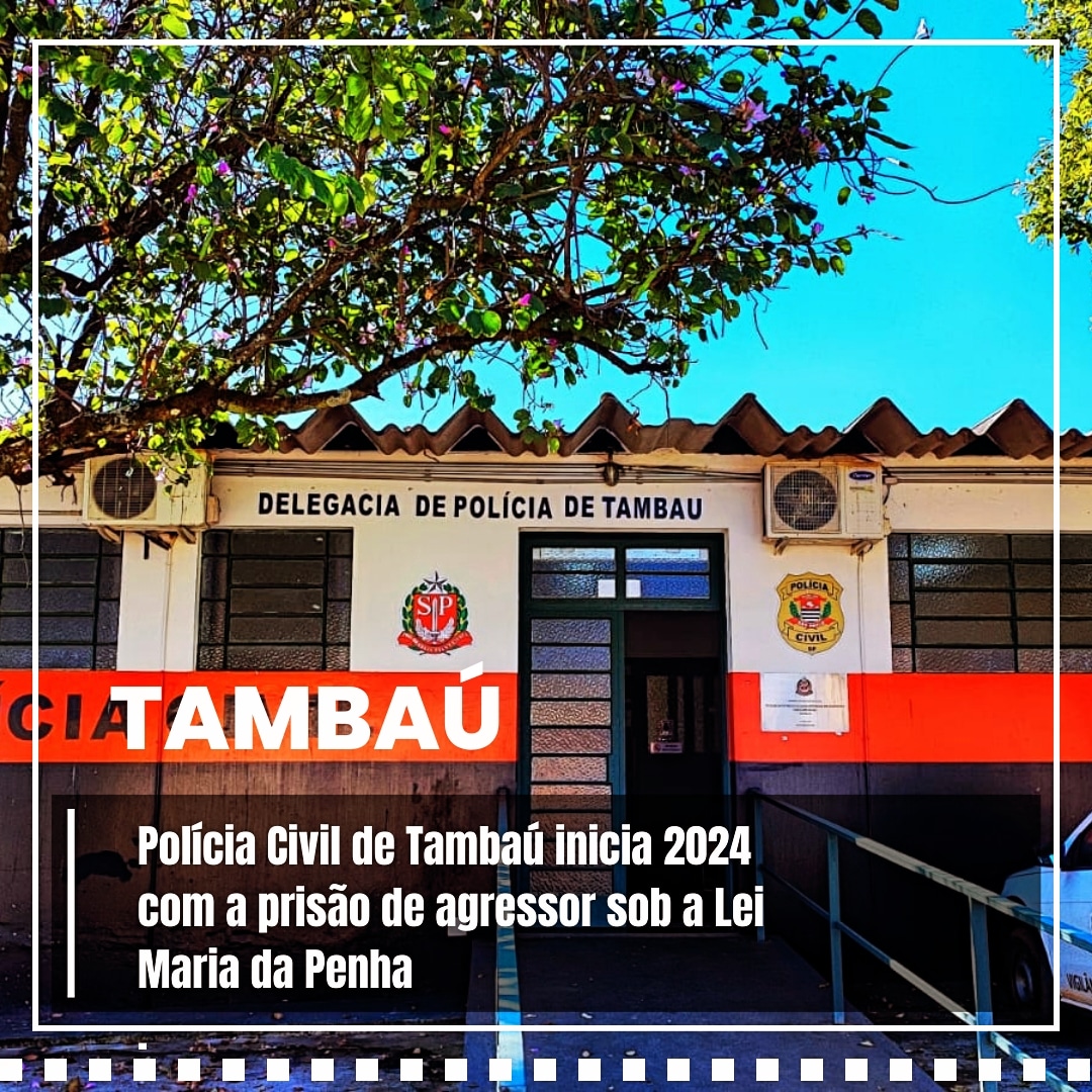 POLÍCIA CIVIL DE TAMBAÚ INICIA O ANO COM A PRISÃO DE AGRESSOR SOB A LEI MARIA DA PENHA 
