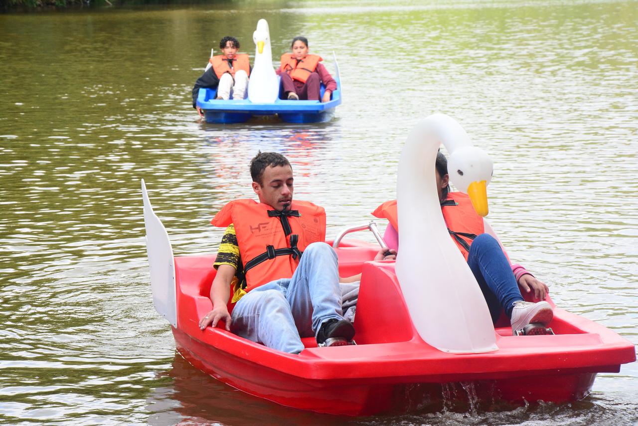 Pedalinho do Parque do Pedroso leva alegria e diversão para mais de 3 mil pessoas em um mês