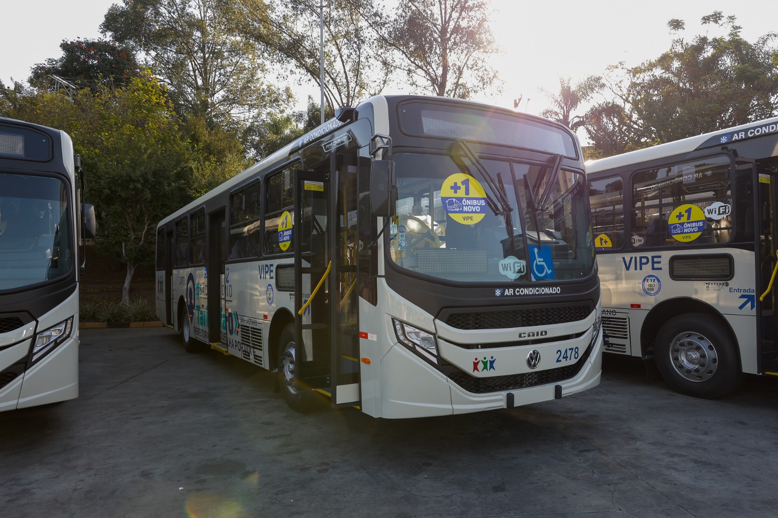 São Caetano renova frota do transporte municipal com nove ônibus 0 km, acessíveis, com ar-condicionado e wi-fi