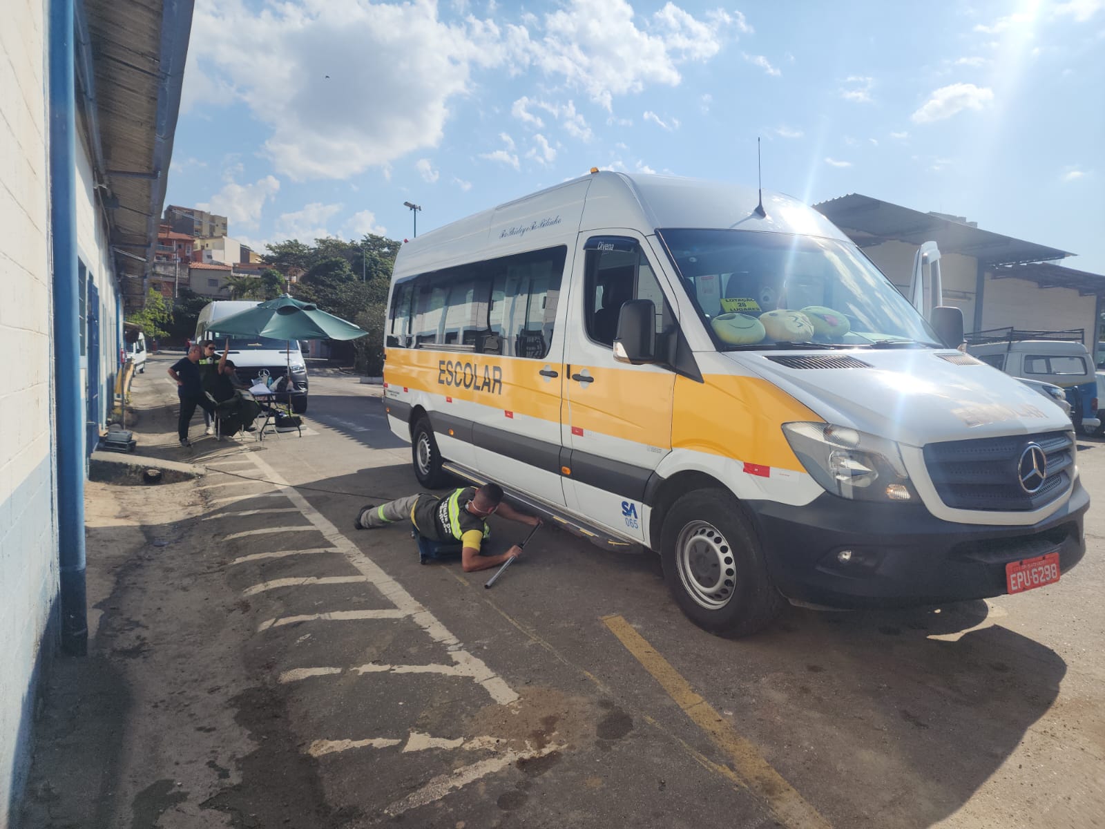 Semasa inicia aferições de fumaça preta em transportes escolares a diesel