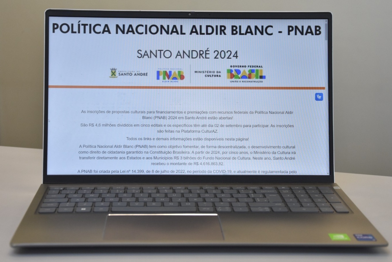 Santo André lança editais da Política Nacional Aldir Blanc com recursos de R$ 4,6 milhões