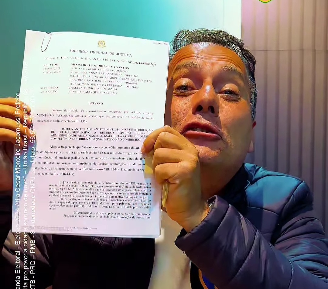STJ garante Atila nas urnas em eleição pela Prefeitura de Mauá