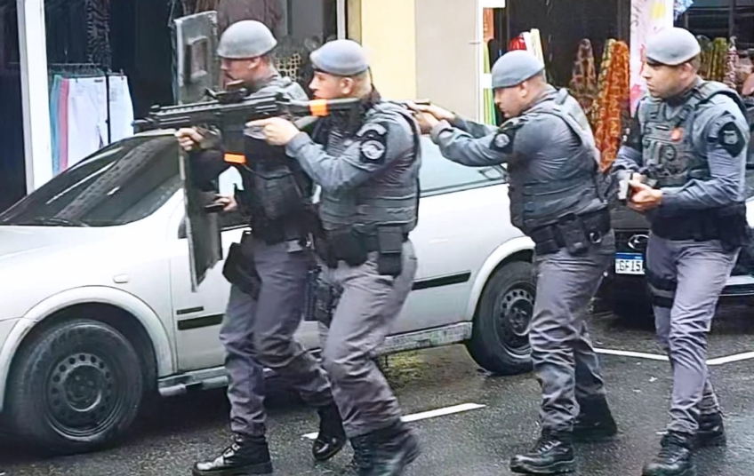 Exercício Simulado de pronta resposta à criminalidade violenta sobre roubo a estabelecimento comercial