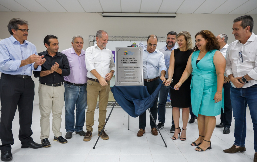 Prefeitura de São Caetano entrega mais uma escola reformada e ampliada: EMEF Oswaldo Samuel Massei