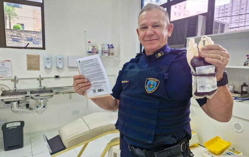 GCM de São Caetano inicia a Campanha Sangue Azul Marinho a favor da doação de sangue
