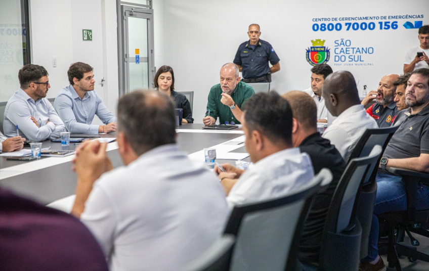 Tite Campanella reúne comitê para aprimorar estratégias contra eventos climáticos extremos em São Caetano