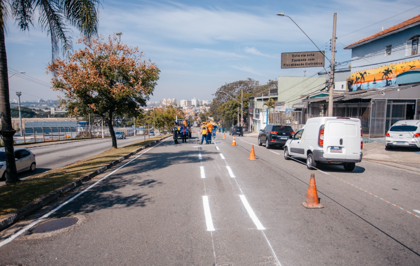 São Bernardo ganha mais 5 km de Faixa Azul para motociclistas