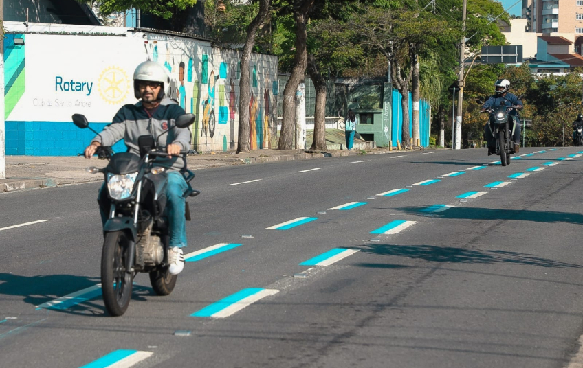 Santo André expande Faixa Azul para motociclistas