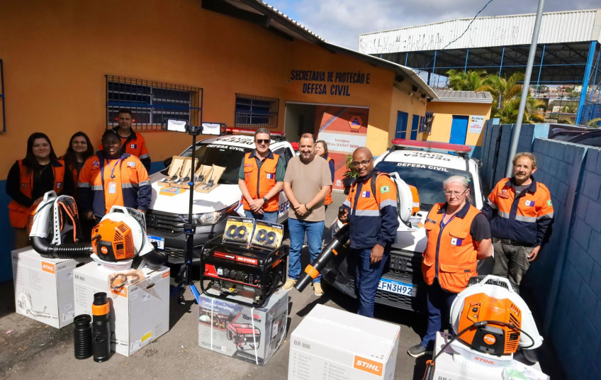 Defesa Civil de Mauá recebe equipamentos de combate a pequenos focos de incêndio e uma nova viatura