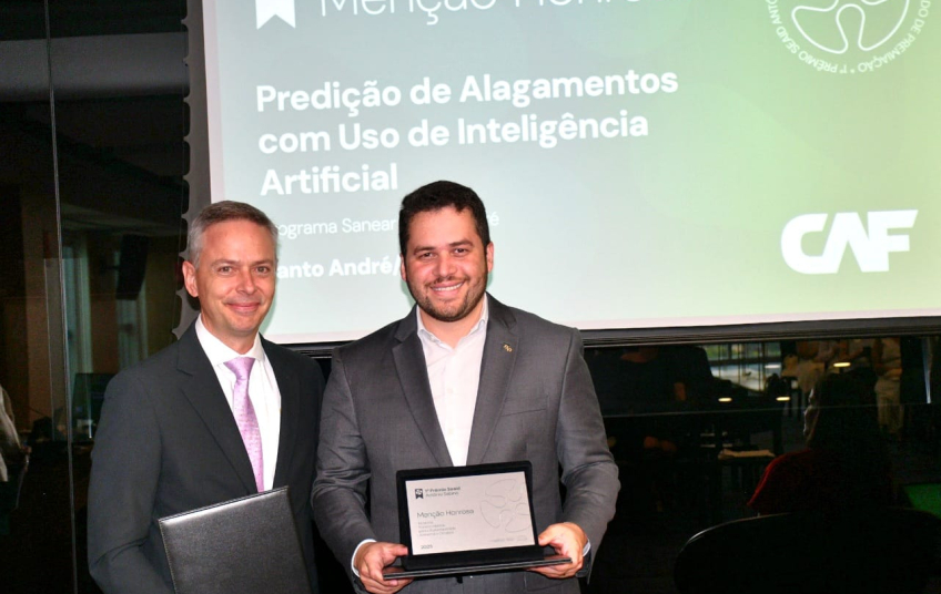 Projeto de IA de Santo André prevê risco de inundações e é reconhecido em premiação nacional